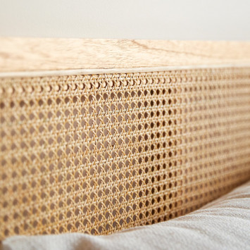 Tête de lit en rotin cannée 160 cm Adèle