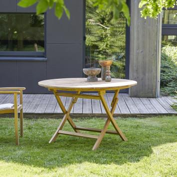 Andria - Table de jardin pliable en teck massif 6 pers.