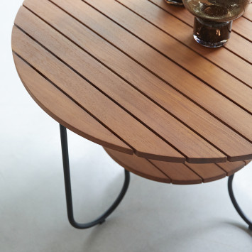 Key wood - Table basse lattée en teck massif
