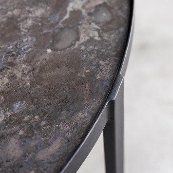 Milan - Table basse en marbre et métal