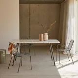 Elio - Table rectangulaire en terrazzo premium et métal brown 4-6 pers.