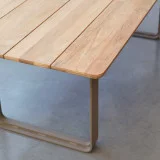 Harper - Table de jardin en teck massif et aluminium 6/8 pers.