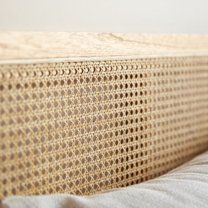 Adèle - Tête de lit en rotin cannée 160 cm