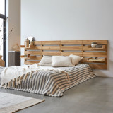 Urbain - Tête de lit avec étagères en teck massif 270 cm