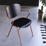 Ada - Chaise en chêne et métal