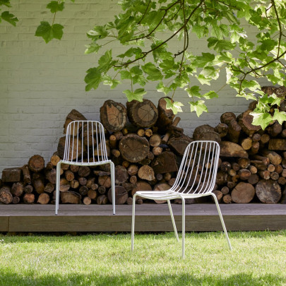 Arty - Chaise de jardin en métal white