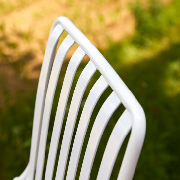 Gaby - Chaise de jardin en métal white