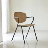 Ada - Chaise en frêne et métal