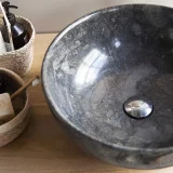 Mia - Vasque en marbre dark grey
