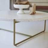 Anatole - Table basse en terrazzo et métal confetti