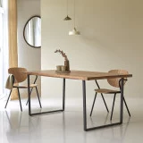 Temis - Table en acacia massif et métal 6/8 pers.