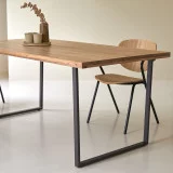 Temis - Table en acacia massif et métal 6/8 pers.