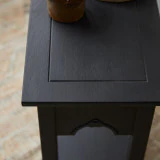 Thaki Black - Console en pin massif 2 tiroirs