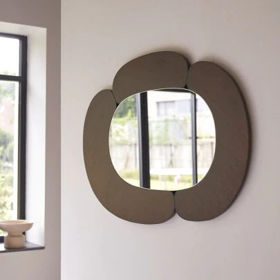 Eda - Miroir ovale en mindi foncé 115x75 cm