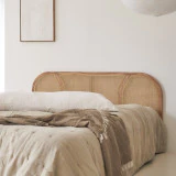 Billie - Tête de lit en mindi massif et cannage 160 cm