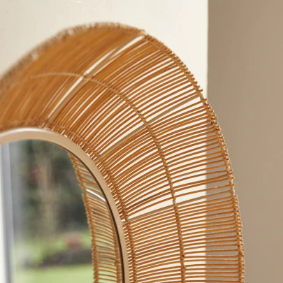 Rosie - Miroir en fibres naturelles 60 cm