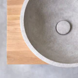 Micha - Vasque ronde béton grey
