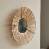 Iris - Miroir en fibres naturelles 60 cm