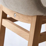 Cocoon - Chaise linen en chêne massif