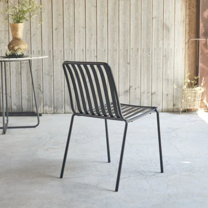 Gaby - Chaise de jardin en métal black