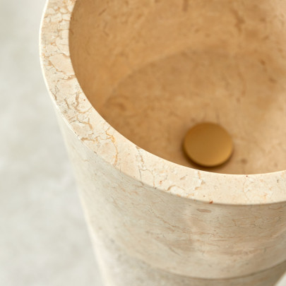 Koni - Vasque sur pied en marbre cream