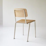 Mio - Chaise en frêne et métal cream